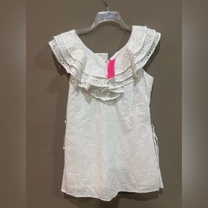 Lilly Pulitzer Emline Romper – Eyelet Ruffle Sleeve – Size 6 – NWT